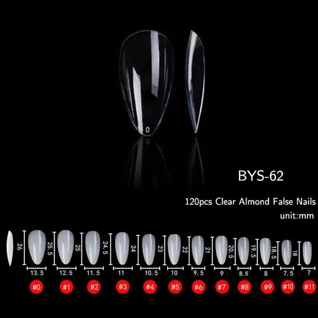 120Pcs Nails American Capsule Gel X Coffin